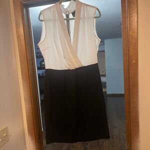 ASOS Curve black and white dress.